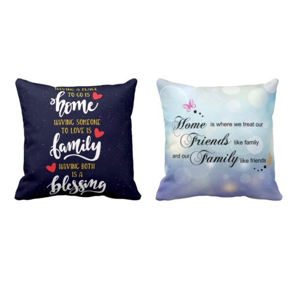 Home Family Blessing Printed Cushion Covers Set of 2