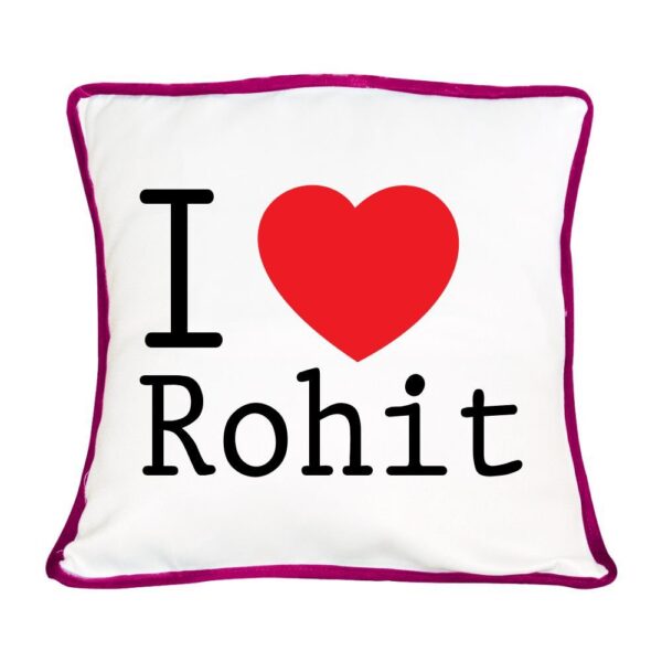 Personalized I Love Couple Double Side Printed Cushion Covers – Set of 2