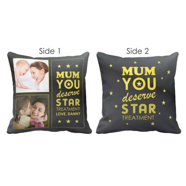 Personalized Star Mom Double side Printed Cushion Cover
