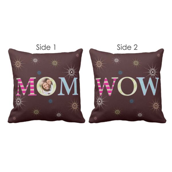 Personalized Wow Mom you Star both Side Printed Cushion Covers Set of 2