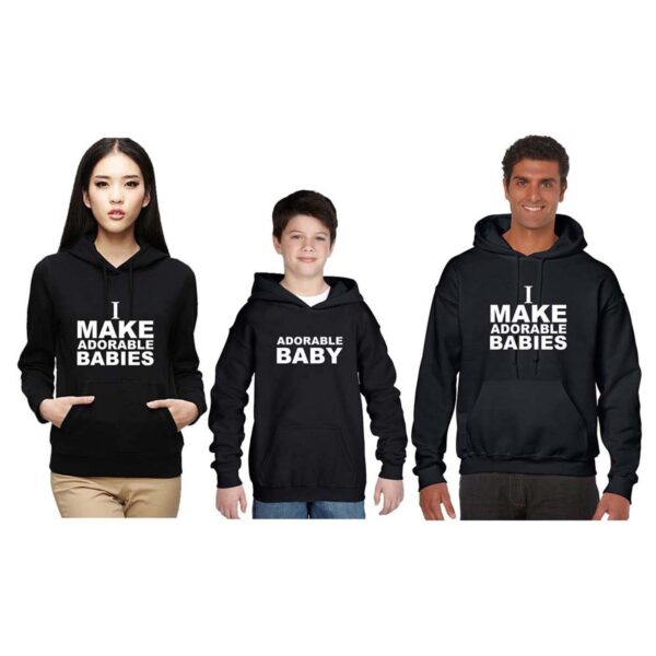 Adorable Parent and Baby Matching Family Hoodies Set
