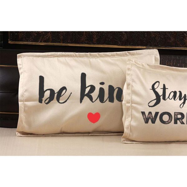 Stay Humble Work Hard be Kind Quoted Printed Bedsheet