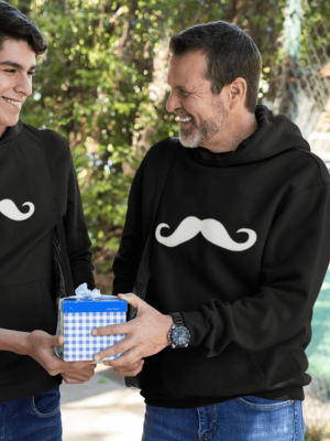 Family Hoodies Moustaches Design for Father & Son