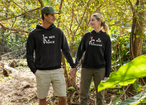I Am Her Prince & I Am His Princess Couple Hoodies