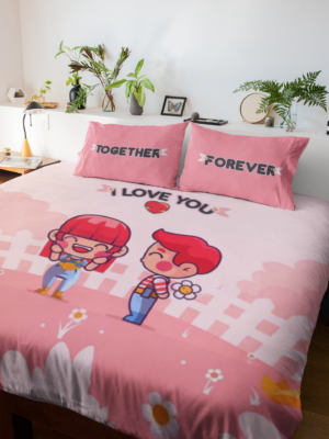 mockup-of-a-duvet-and-two-pillows-in-a-bedroom-with-plant-decorations-31281