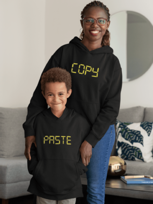 Copy Paste Parent And Child Family Hoodies Set