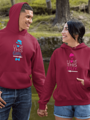 Love This Guy & Girl Couple Hoodies