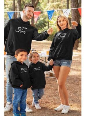 King and Queen Family Hoodies Set