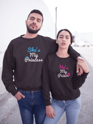 He is My Prince, She is My Princess Couple Sweatshirts