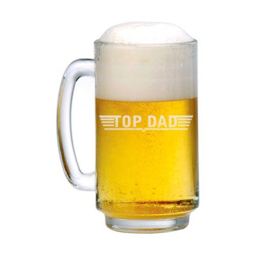 Engraved Top Dad Beer Mug