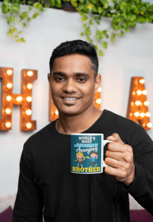Birthday Bhaidooj Gift for Brother Most Annoying Brother Mug with Printed Birthday Bhaidooj, Roli-Chawal