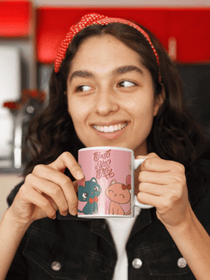 Cute Cat Love Just You Me Coffee Mug