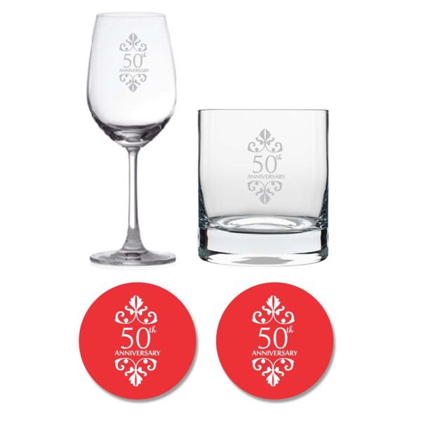 50th Anniversary Whiskey Wine Glass