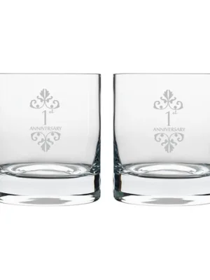 1st Anniversary Whiskey Glasses
