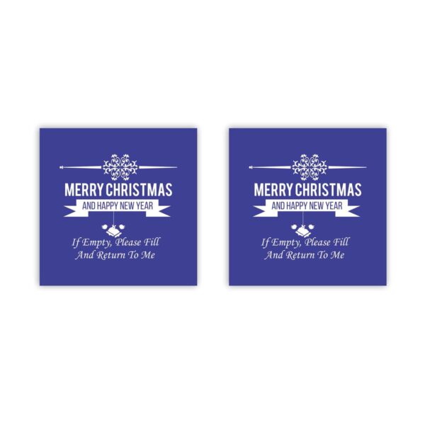 Merry Christmas and Happy New Year Whiskey Glasses Set of 2