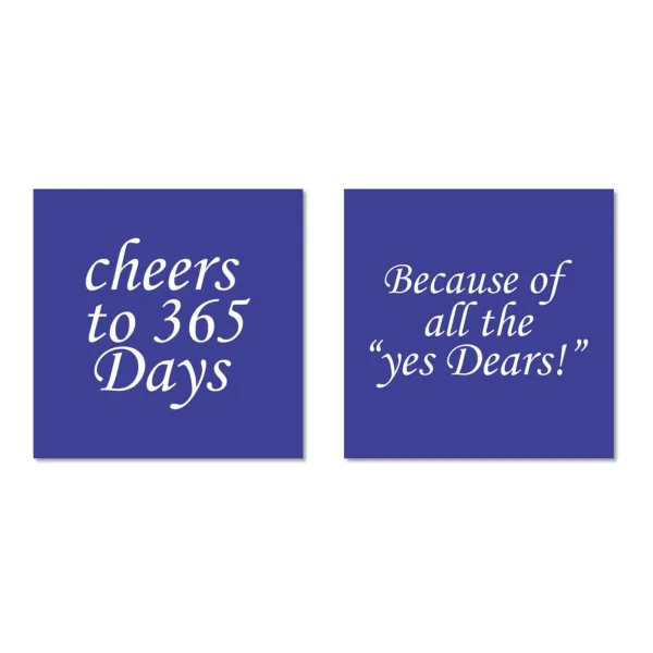 Cheers 1st Anniversary Whiskey Glasses
