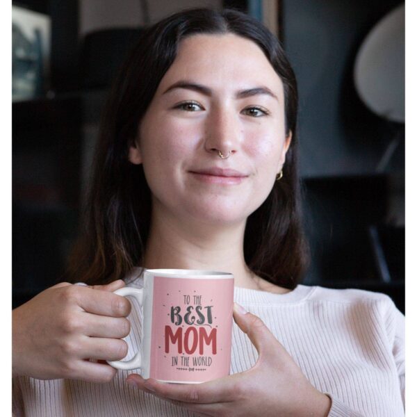 Mothers Day Gifts to The Best Mom in The World Coffee Mug with Coaster