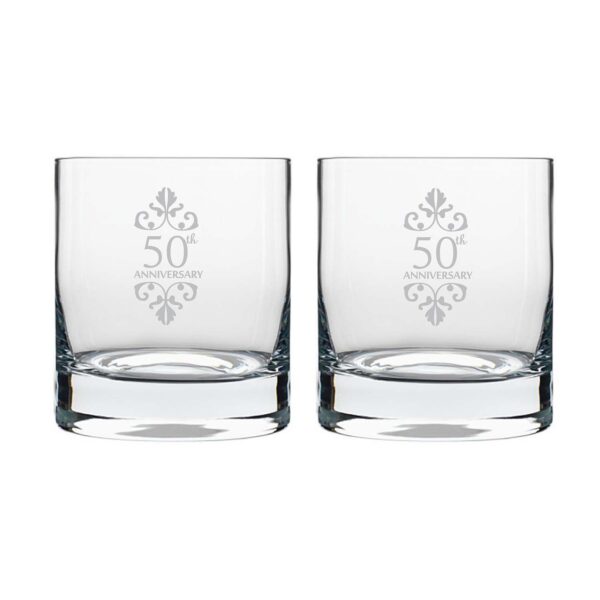 50th Anniversary Whiskey Glasses