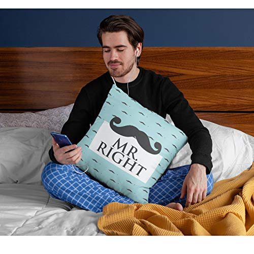 Valentine Gift Combo for Husband Wife Couple Mugs Mr Right Mrs Always Right with Coaster, Cushions