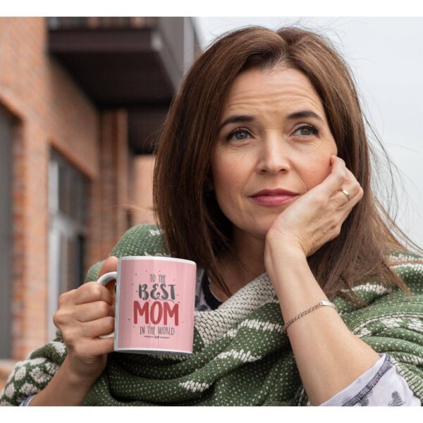 Mothers Day Gifts to The Best Mom in The World Coffee Mug with Coaster
