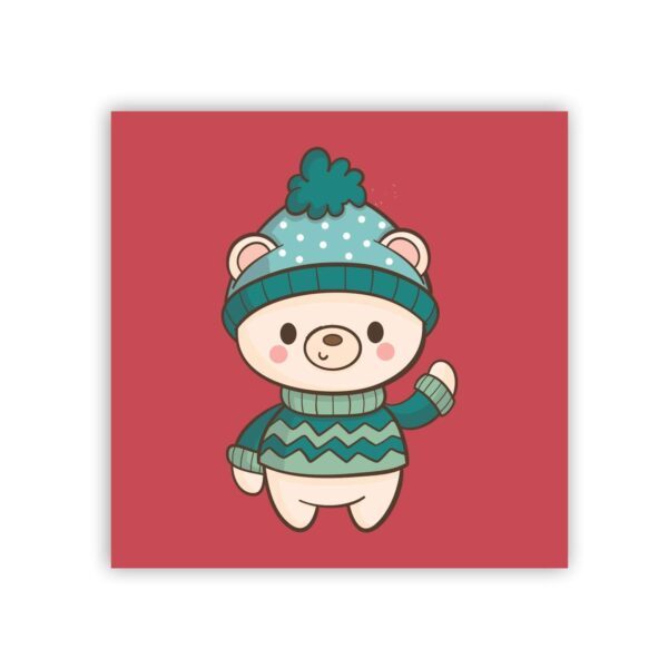 Yaya Cafe™ Christmas Gifts, Printed Cute Bear Fridge Magnets - Round
