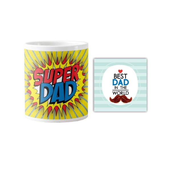 Super Mom Dad Couple Mugs Set of 4