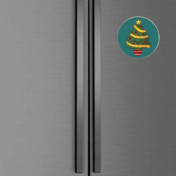 Xmas Tree Printed Christmas Fridge Magnets