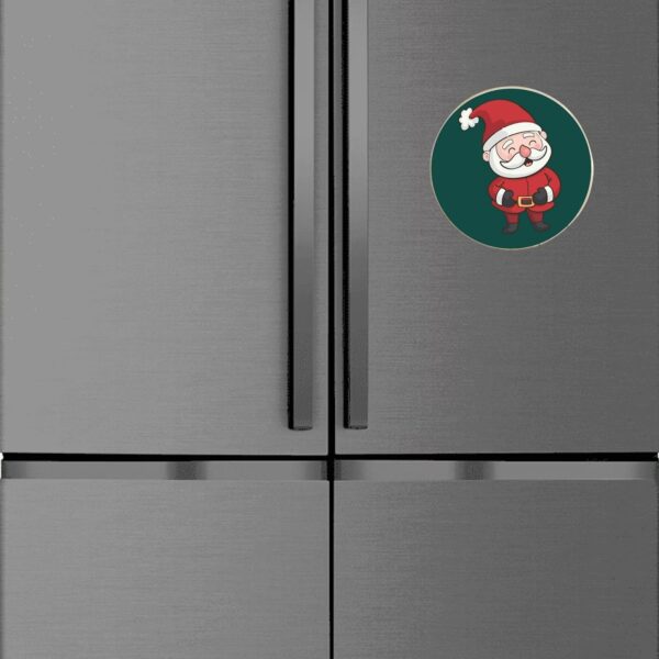 Yaya Cafe™ Christmas Gifts, Printed Cute Smile Santa Claus Fridge Magnets - Round