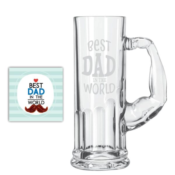 Funky Best Dad in the World Beer Mug