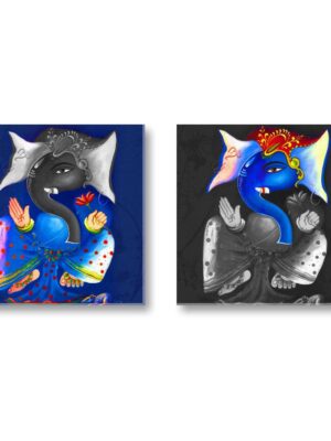 Blissful Lord Ganesha Canvas Frame