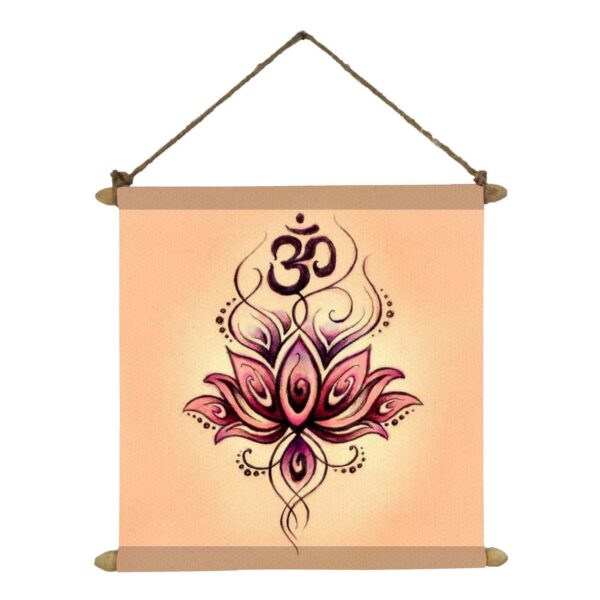 Blissful Om Canvas Scroll