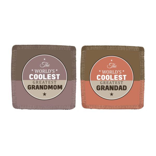 Coolest Greatest Grandma Grandpa Coffee Mugs Set of 2