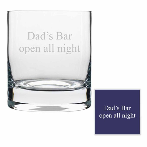 Dad's Bar Whiskey Glass