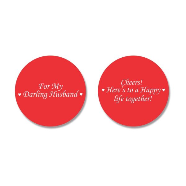 Darling Husband Happy life Together Whiskey and Wine Glasses Set of 2