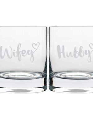 Engraved-Hubby-Wife-Whiskey-Glasses