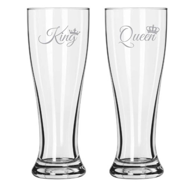 Engraved King Queen Couple Bar in a Box