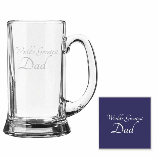 World No 1 Dad Beer Mug Set of 2
