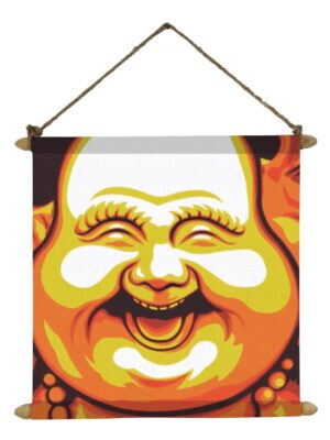 Feng Shui Laughing Buddha Canvas Scroll