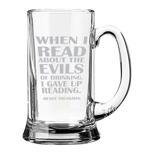 Gave Up Reading Engraved Beer Mug