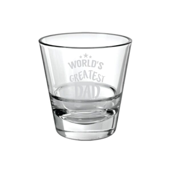 Moustache Awesome Dad Whiskey Glass