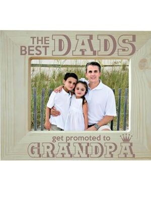 Best Dads Get Promoted To Grandpa Engraved Photo Frame