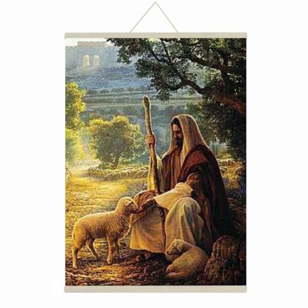 Herdsman Lord Jesus Canvas Scroll