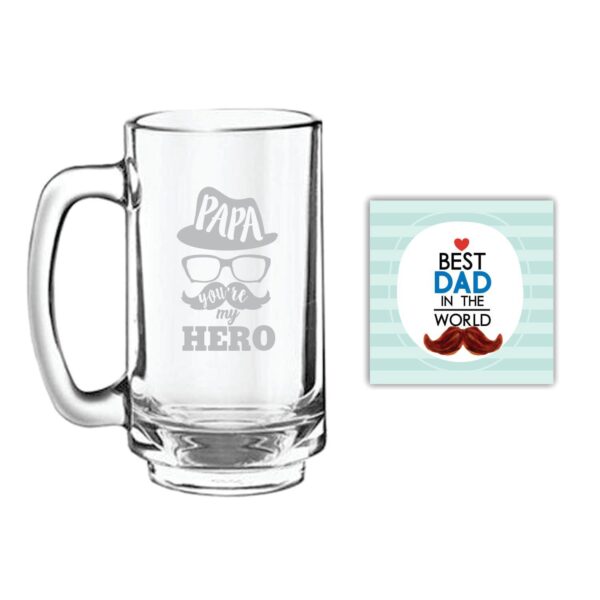 Hero Papa Dad Beer Mug