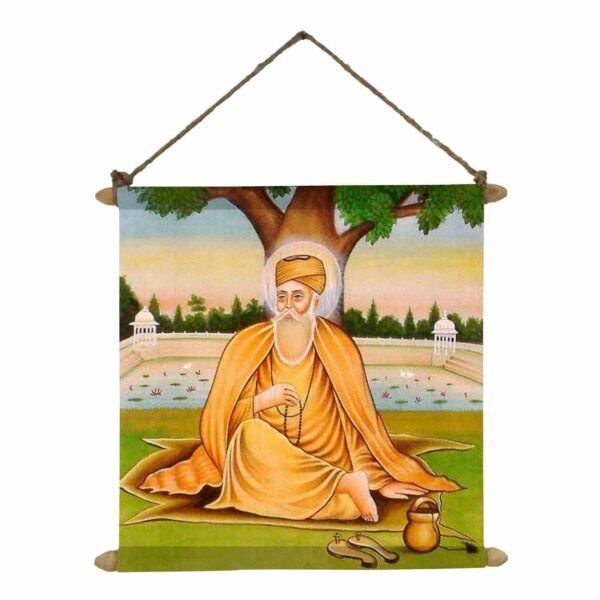 Blissful Sikh Guru Nanak Dev Ji Scroll