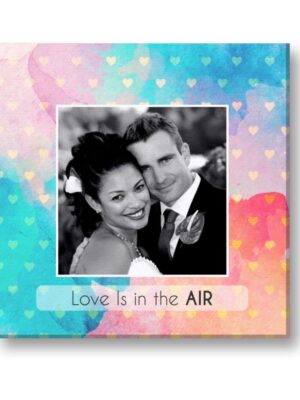 Personalized Love is in The Air Photo Canvas Frame