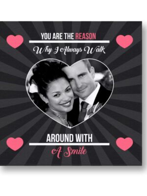 Personalized Your The Reason Around With A Smile Photo Canvas Frame