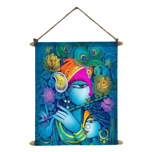 Modern art Radha Krishna Canvas Scroll