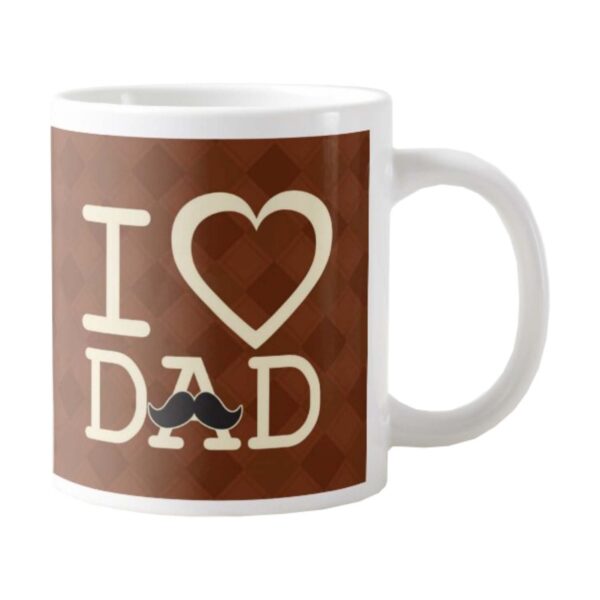 Moustache I Love Dad Mug