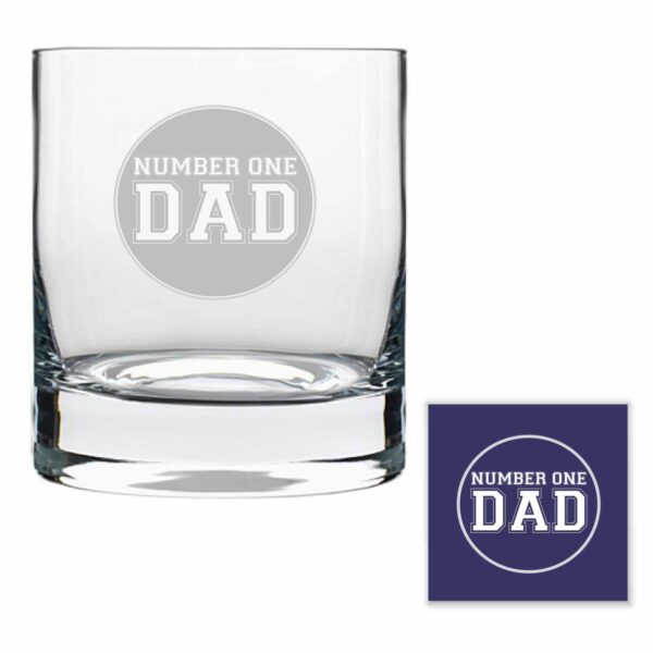 Number One Dad Whiskey Glass
