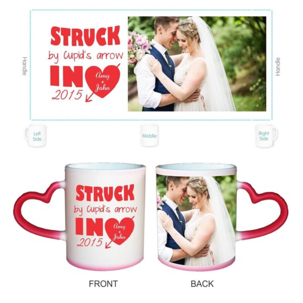 Personalized Love Struck Romantic Anniversary Red Magic Mug